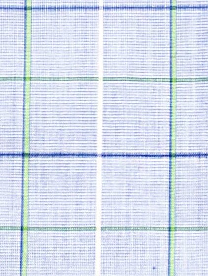 138 TF BD - Blue/Green Windowpane Tailored Fit Button Down Collar Cooper and Stewart 