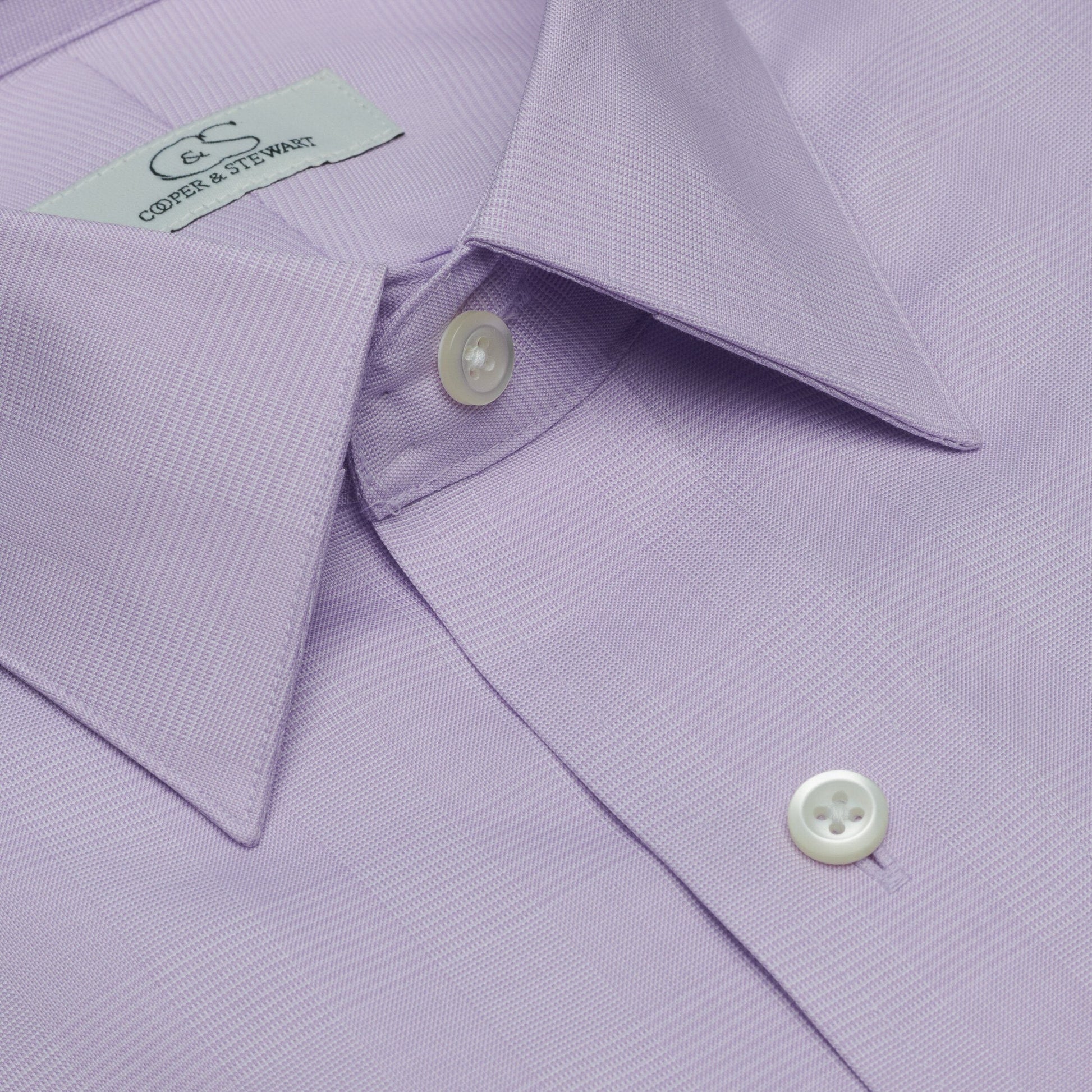 085 SC - Lavender Glen Plaid Spread Collar Dress Shirt Cooper and Stewart 