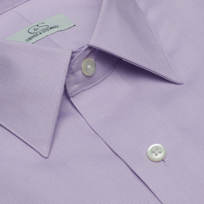 085 SC - Lavender Glen Plaid Spread Collar Dress Shirt Cooper and Stewart 