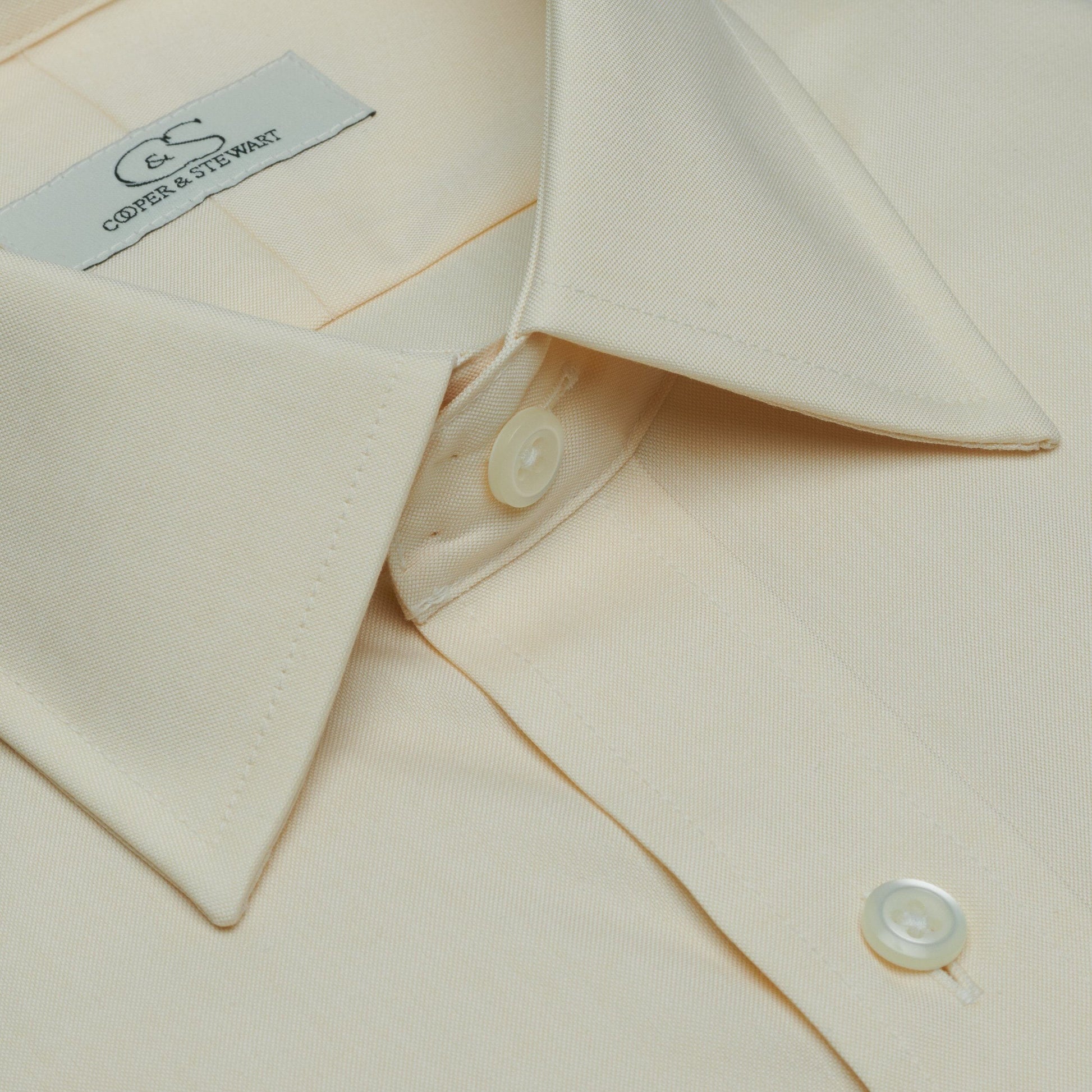000 SC - Ecru Spread Collar Dress Shirt Cooper and Stewart 