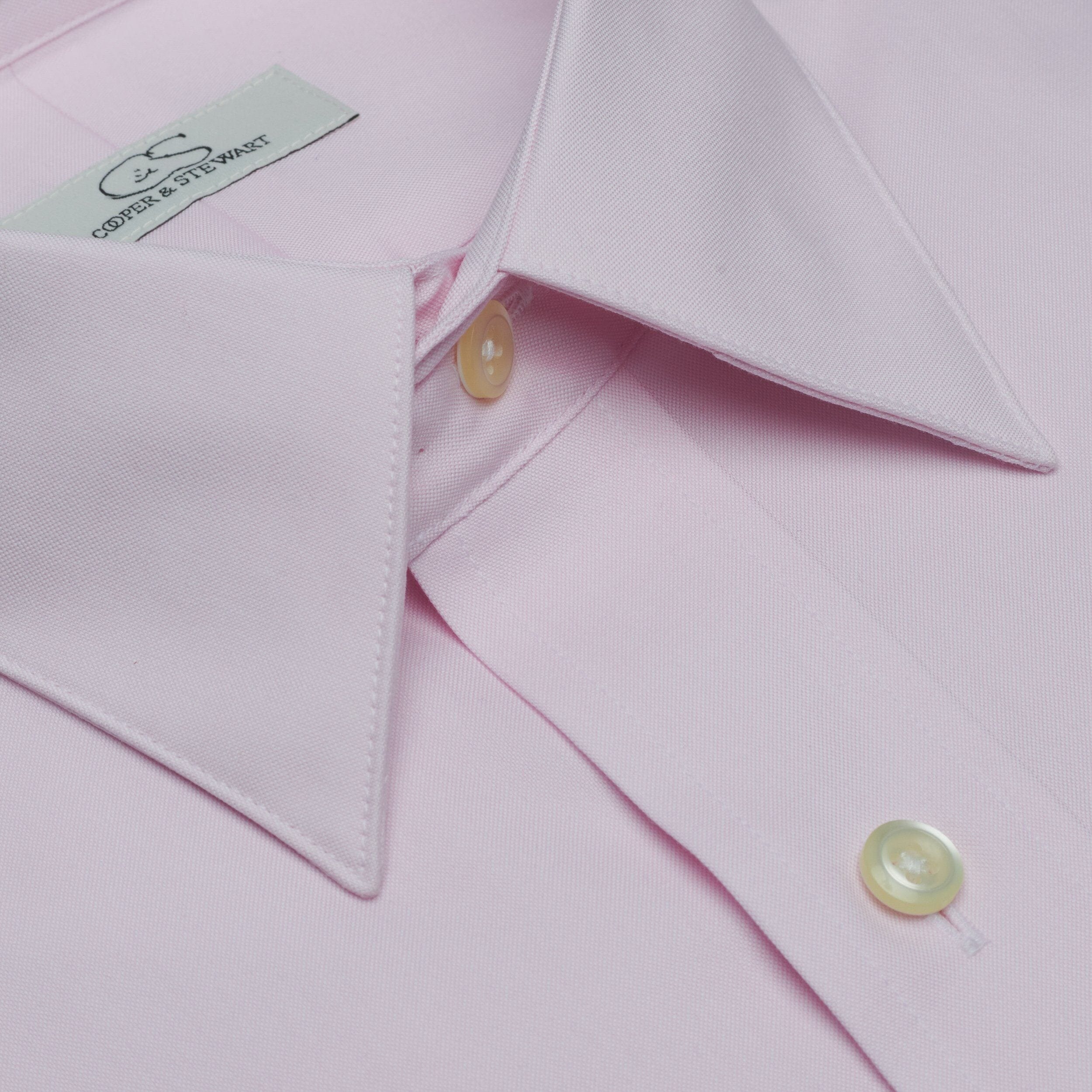 096 TF SC - Pink Tailored Fit Spread Collar Cooper and Stewart 