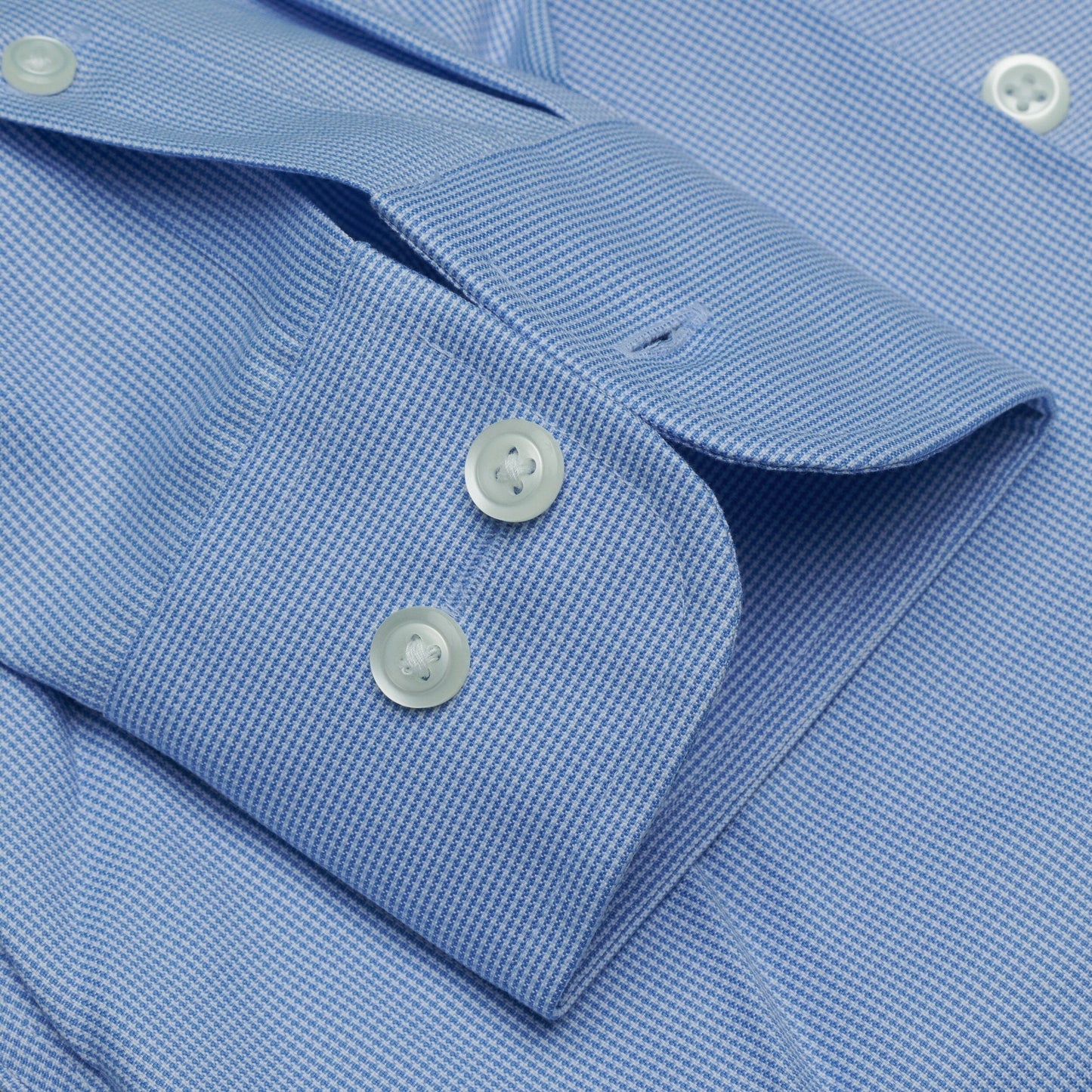 051 BD - Blue Houndstooth Button Down Collar Dress Shirt Cooper and Stewart 