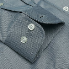 007 SC - Charcoal Royal Oxford Spread Collar Dress Shirt Cooper and Stewart 