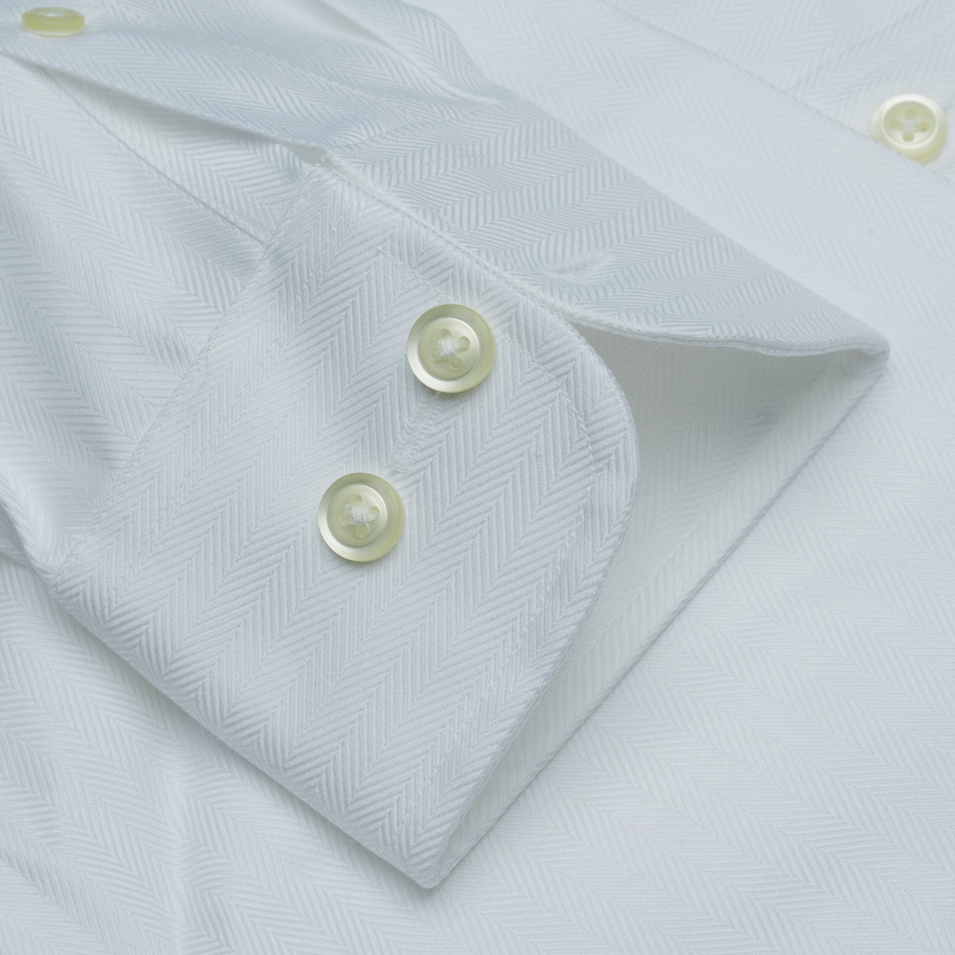 Men's White Herringbone Spread Collar Dress Shirt – Cooper & Stewart