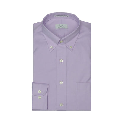 052 BD - Lavender Houndstooth Button Down Collar Dress Shirt Cooper and Stewart 