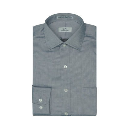 007 TF SC - Charcoal Royal Oxford Tailored Fit Spread Collar Dress Shirt Cooper and Stewart 