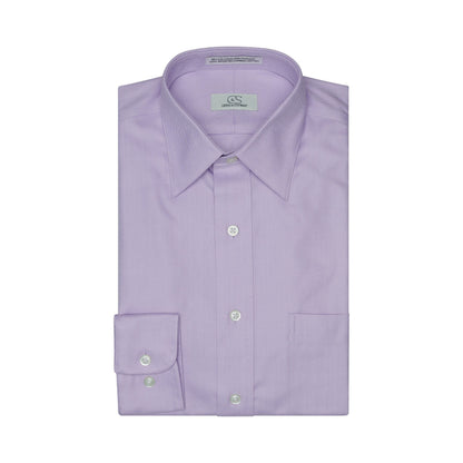 045 SC - Lavender Herringbone Spread Collar Dress Shirt Cooper and Stewart 
