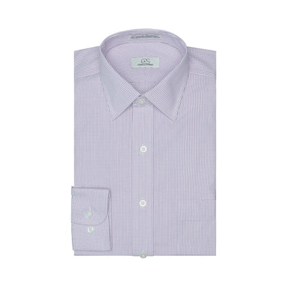 050 TF SC - Berry Graph Check Tailored Fit Spread Collar Cooper and Stewart 