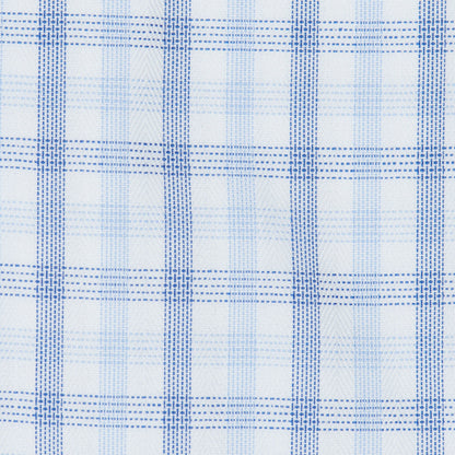 063 TF BD - White Ground Multi Plaid Tailored Fit Button Down Collar Dress Shirt Cooper and Stewart 