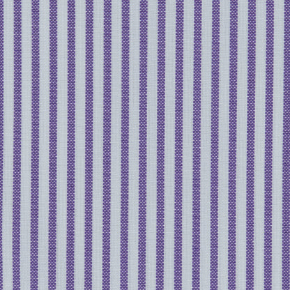 077 SC - Lavender Bankers Stripe Spread Collar Dress Shirt Cooper and Stewart 