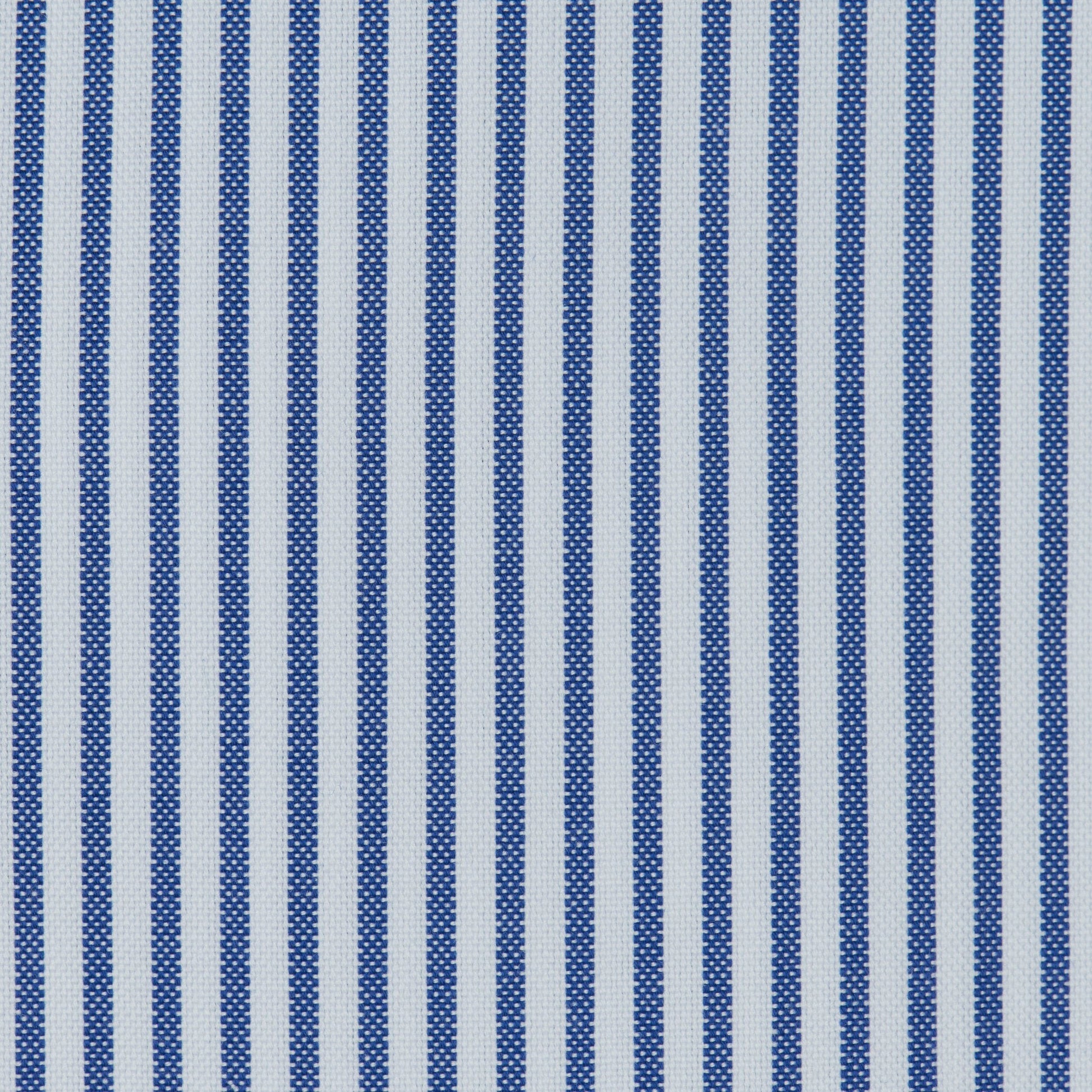 076 TF SC - Blue Banker Stripe Tailored Fit Spread Collar Cooper and Stewart 