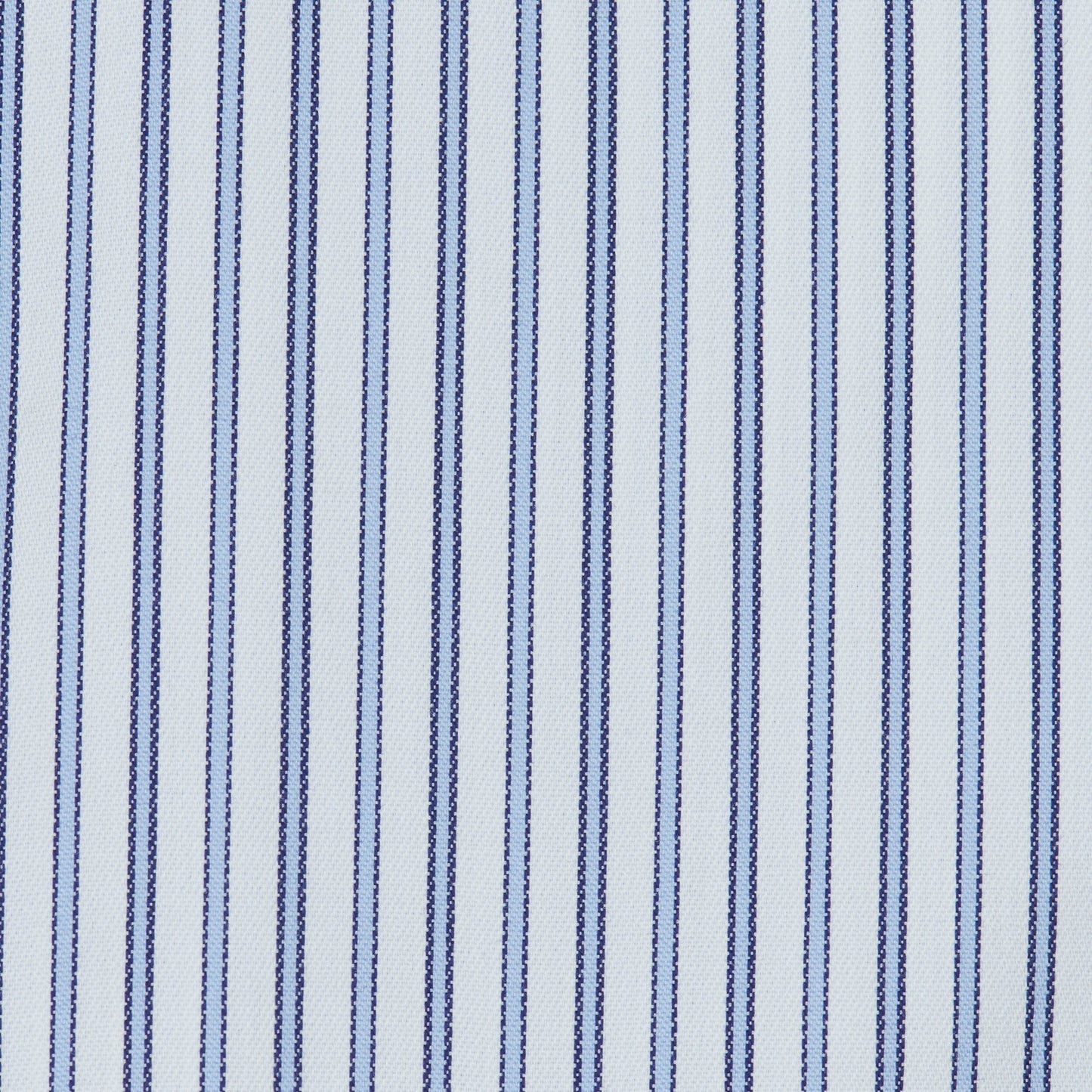 071 TF BD - White Ground Blue Stripe Tailored Fit Button Down Collar Cooper and Stewart 