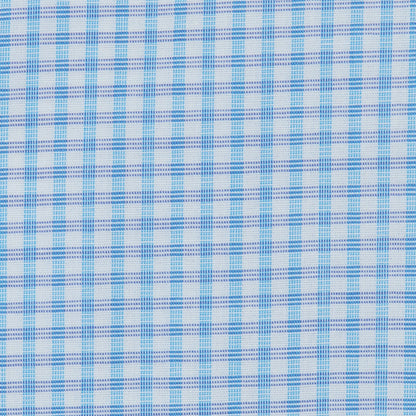 065 SF SC - Blue Gingham Check Slim Fit Spread Collar Dress Shirt Cooper and Stewart 