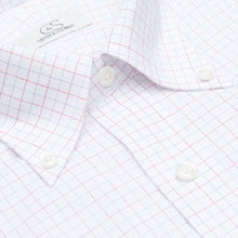 123 BD - Coral Jaspe Check Button Down Collar Cooper and Stewart 
