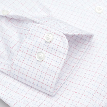 123 BD - Coral Jaspe Check Button Down Collar Cooper and Stewart 